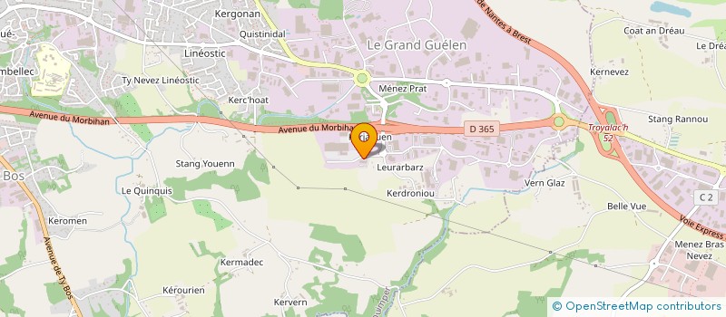 localisation de l'entreprise SANTE AU TRAVAIL EN CORNOUAILLE à QUIMPER