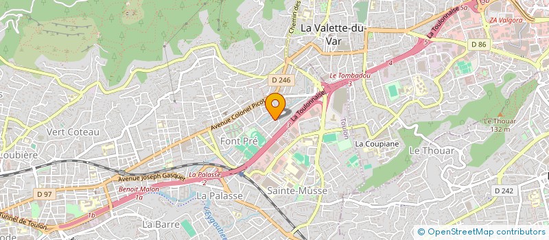 localisation de l'entreprise SANTE ENVIRONNEMENTALE VAR (SEV)  TOULON