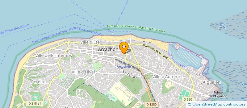 localisation de l'entreprise SANTE EUROPE à ARCACHON
