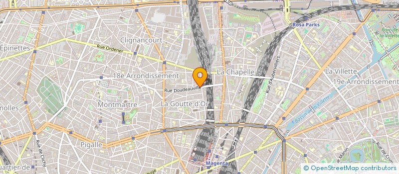 localisation de l'entreprise SANTE GOUTTE D'OR - ASSOCIATION DES PROFESSIONNELS DE SANTE LIBERAUX DU QUARTIER DE LA GOUTTE D'OR  PARIS