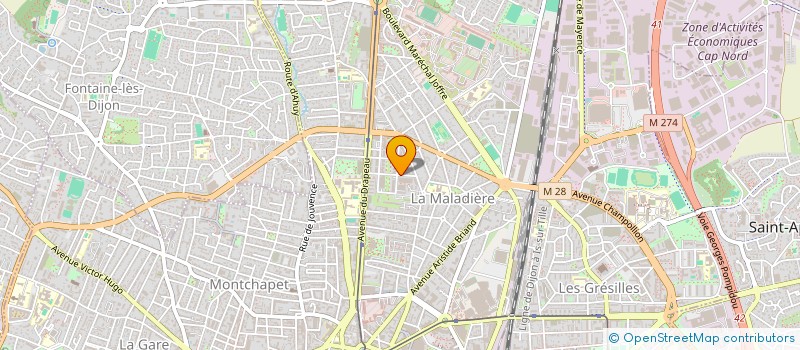 localisation de l'entreprise SANTE INCENDIE REGLEMENTATION FORMATION BFC à DIJON