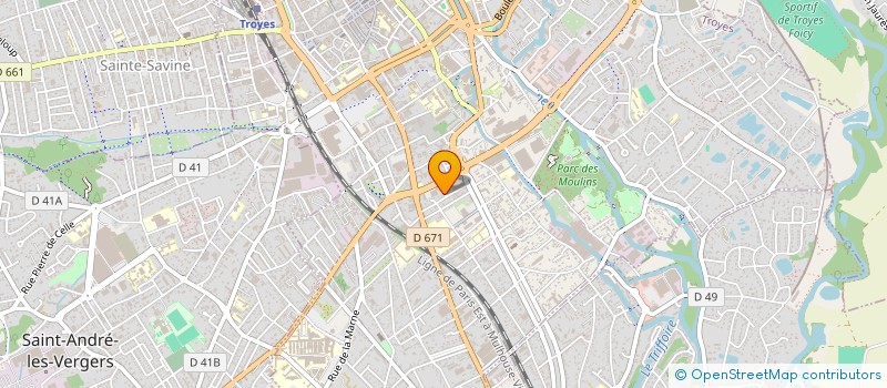 localisation de l'entreprise SANTE LOISIRS DE L'AUBE  TROYES