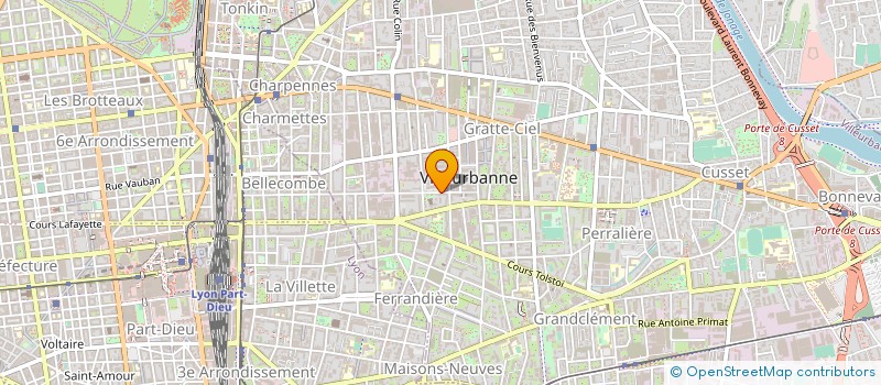 localisation de l'entreprise SANTE MENTALE ET COMMUNAUTES  VILLEURBANNE