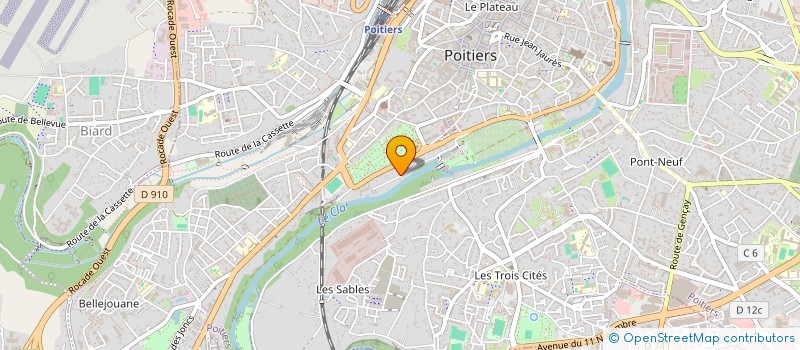 localisation de l'entreprise SANTE SANS FRONTIERE à POITIERS