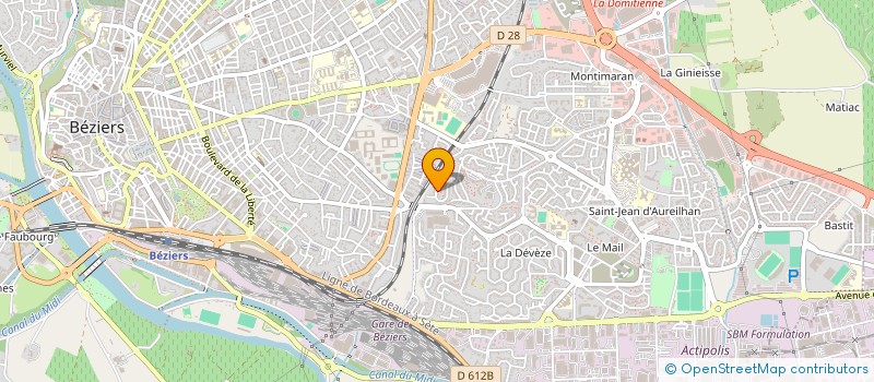 localisation de l'entreprise SANTE SPORT ET PERFORMANCE INGENERIE DES ACTIVITES PHYSIQUES ET SPORTIVES  BEZIERS