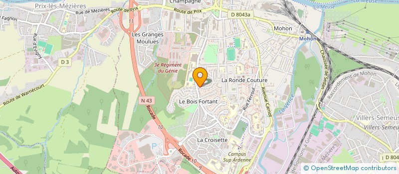 localisation de l'entreprise SANTE SPORT NUTRITION ARDENNES  CHARLEVILLE-MEZIERES