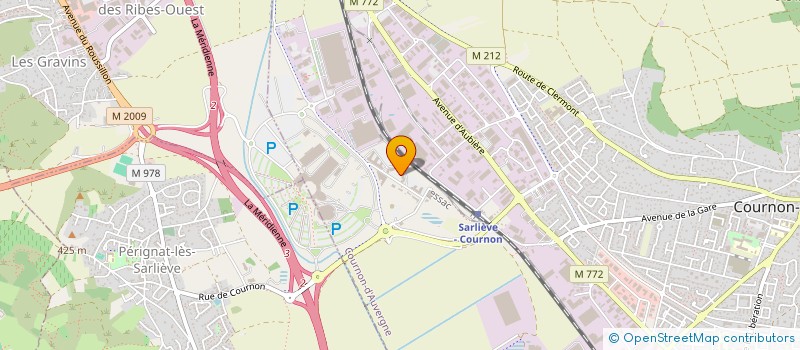 localisation de l'entreprise SANTEFORM à COURNON-D'AUVERGNE