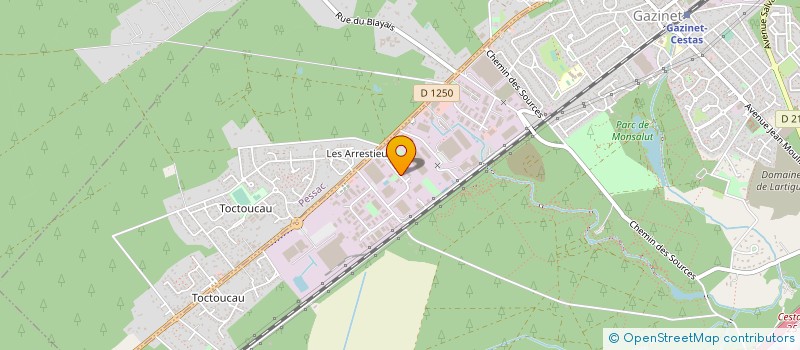 localisation de l'entreprise SANTELEC à CESTAS