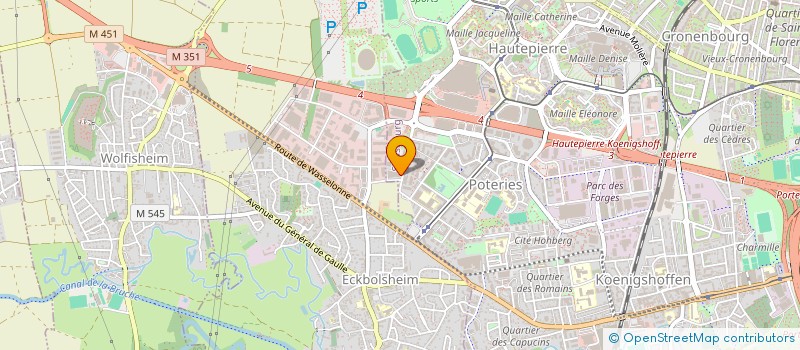 localisation de l'entreprise SANTEOL à STRASBOURG