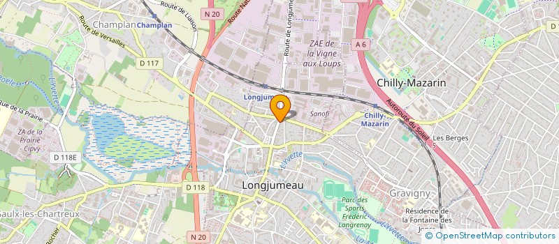 localisation de l'entreprise SANTEQUIP  LONGJUMEAU