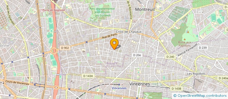 localisation de l'entreprise SANTHOSH à MONTREUIL