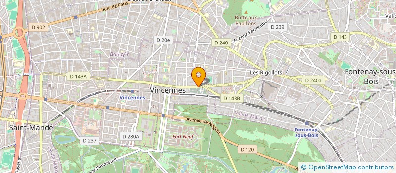 localisation de l'entreprise SANTILLY GROUPEMENT FUNERAIRE  VINCENNES