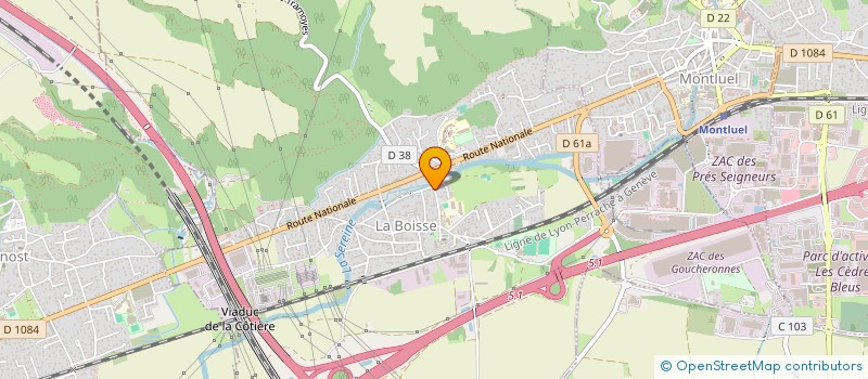 localisation de l'entreprise SANTOLINE à LA BOISSE