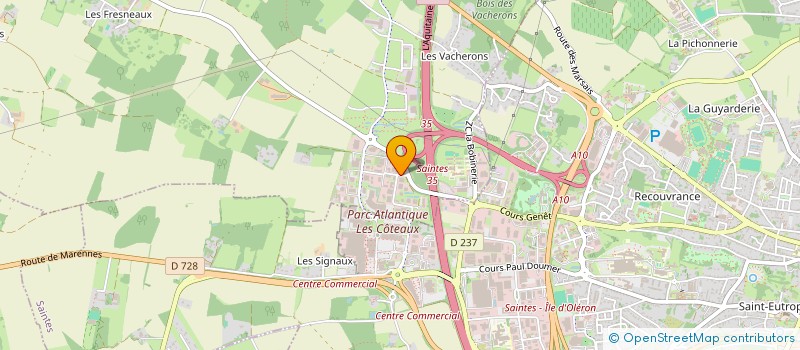 localisation de l'entreprise SANTONES CHEMINEES à SAINT-GEORGES-DES-COTEAUX