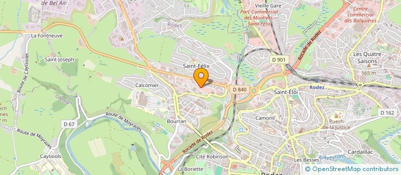 localisation de l'entreprise SANTOS-PATTE D'OIE  RODEZ