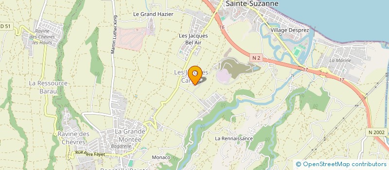 localisation de l'entreprise SANTOSHA à SAINTE-SUZANNE