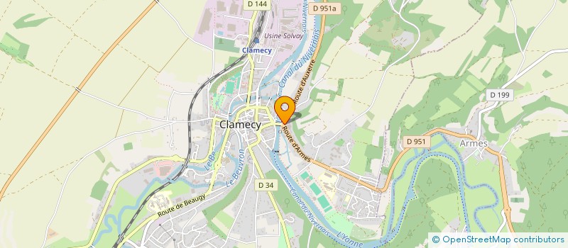 localisation de l'entreprise SANYTHERMIC SN à CLAMECY