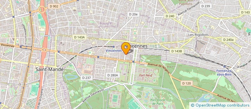 localisation de l'entreprise SAONA à VINCENNES