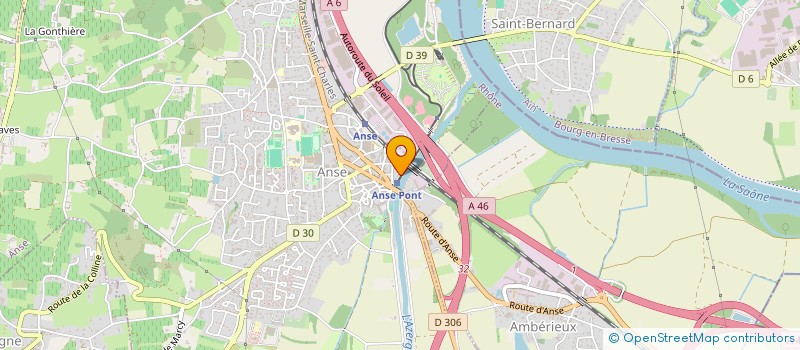 localisation de l'entreprise SAONE AZERGUES  ANSE