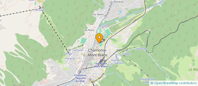 localisation de l'entreprise SAOS LES HUSKIES à CHAMONIX-MONT-BLANC