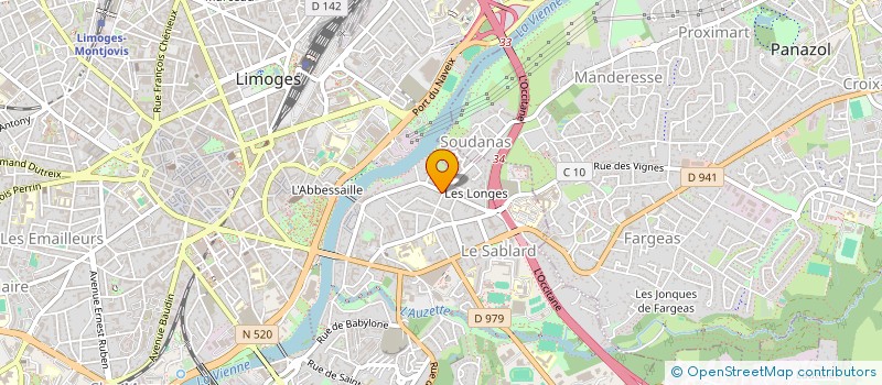 localisation de l'entreprise SAP 87 à LIMOGES
