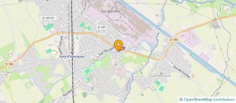 localisation de l'entreprise SAPAUFRAMA  ISBERGUES