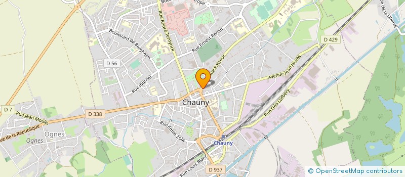 localisation de l'entreprise SAPEFIC - DROG2000 à CHAUNY