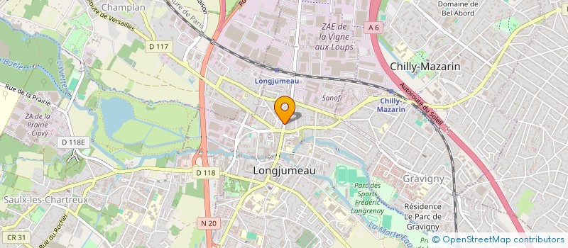 localisation de l'entreprise SAPERE à LONGJUMEAU