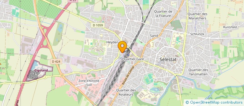 localisation de l'entreprise SAPERLI  SELESTAT