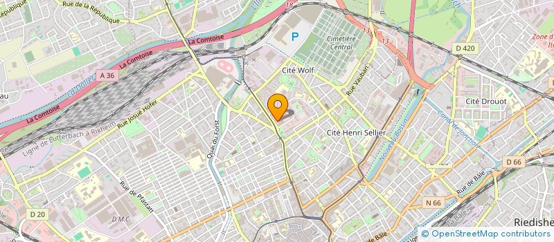 localisation de l'entreprise SAPEURS-POMPIERS DU HAUT RHIN CYCLING TEAM  MULHOUSE