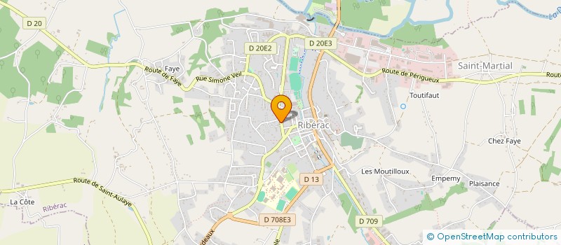 localisation de l'entreprise SAPHIR  RIBERAC