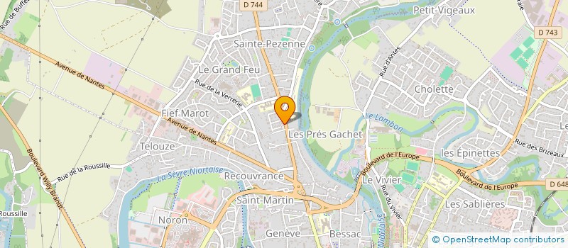 localisation de l'entreprise SAPHIRA à NIORT