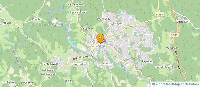 localisation de l'entreprise SAPINDUCHAMP  LE CHAMBON-SUR-LIGNON