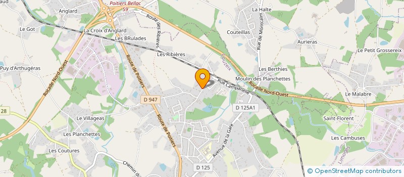 localisation de l'entreprise SAPY87 à COUZEIX
