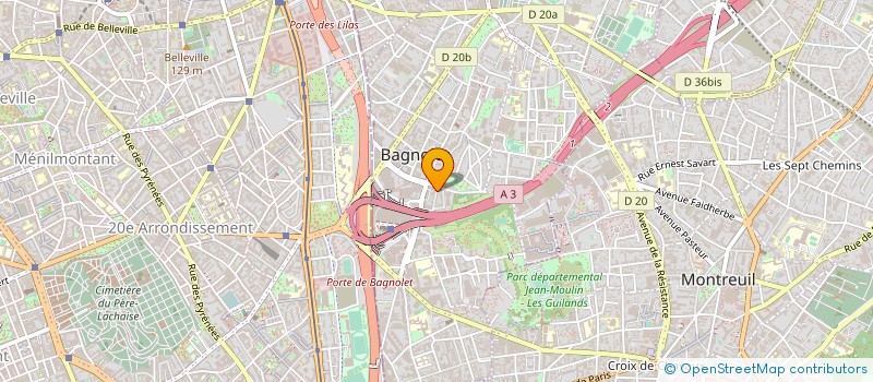 localisation de l'entreprise SARA à BAGNOLET