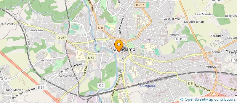 localisation de l'entreprise SARA à GUINGAMP