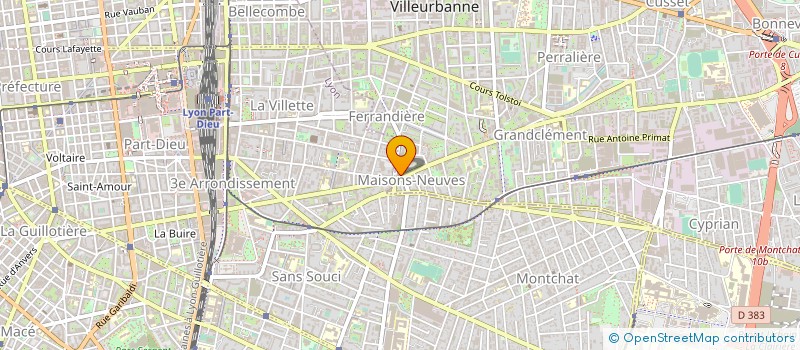 localisation de l'entreprise SARA CALL WORLD  VILLEURBANNE