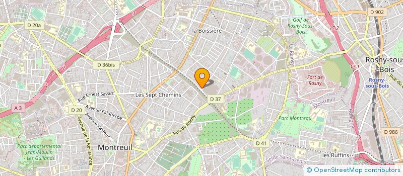 localisation de l'entreprise SARA FERMETURES à MONTREUIL