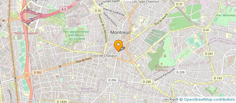 localisation de l'entreprise SARA & MICHELINE à MONTREUIL