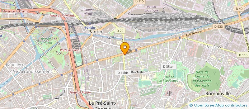 localisation de l'entreprise SARADIS à PANTIN