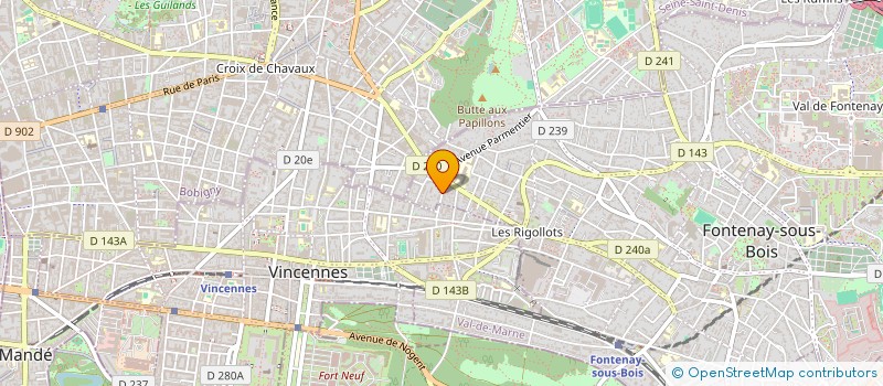 localisation de l'entreprise SARAH 26 à FONTENAY-SOUS-BOIS