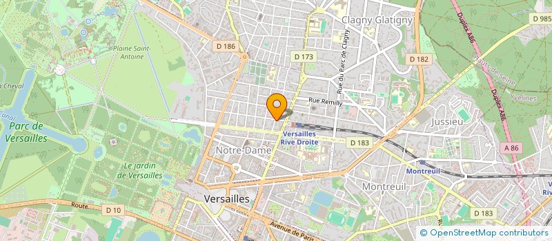 localisation de l'entreprise SARAH à VERSAILLES