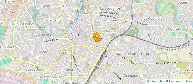 localisation de l'entreprise SARAH à NIORT