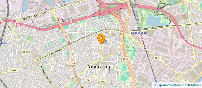 localisation de l'entreprise SARAH à GENNEVILLIERS