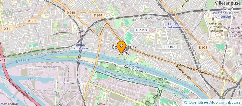 localisation de l'entreprise SARAH à EPINAY-SUR-SEINE