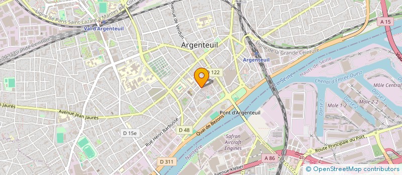 localisation de l'entreprise SARAH BEL à ARGENTEUIL