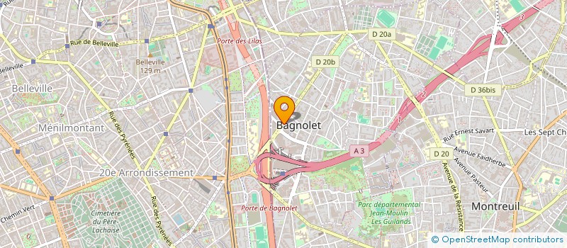 localisation de l'entreprise SARAH HOTELS à BAGNOLET