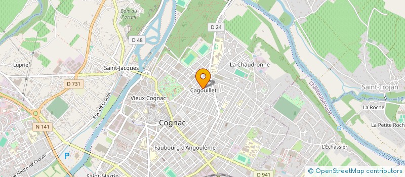 localisation de l'entreprise SARAH INVEST à COGNAC