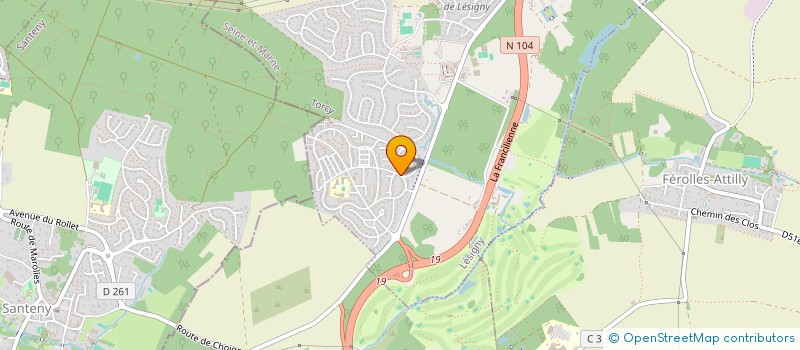 localisation de l'entreprise SARAH STUDIO  LESIGNY