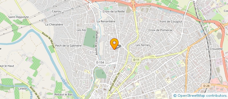 localisation de l'entreprise SARAHLEX à BEZIERS